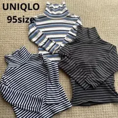 【美品】UNIQLO コットンタートルネックT ３枚