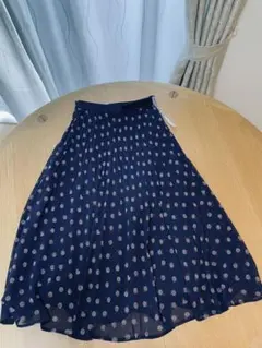 お値下げ【美品】ANAYI ネイビー スカート アンカードット柄 サイズ34