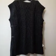 Samansa Mos2　サマンサモスモス　ケーブル編み　ニットベスト　ゆったり