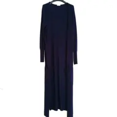イタリア製　LIUJO　マキシ丈　ロングカーディガン　濃紺