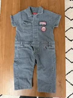 BABYDOLL ストライプカバーオール