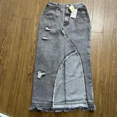 新品　GORGE アシンメトリーカットデニムスカート フリーサイズ　y2k