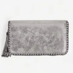シルバー 二つ折り財布 タッセル付き shein ウォレット 財布 チェーン