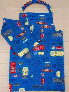 120前後エプロン2点セット 車柄95ポケット付