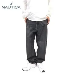 極美品 ＸＬ ノーティカ NAUTICA ヴィンテージ加工 バギー デニムパンツ
