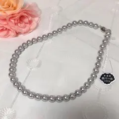 グレー匿名配送 新品未使用 本貝パールネックレス 42センチ 8ミリ フォーマル