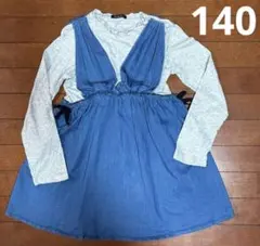 ムージョンジョン．デニムワンピース140