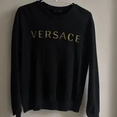 VERSACE ロゴスウェットブラック ゴールド Lサイズ メンズ！のサムネイル