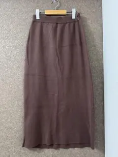 Re:EDIT リエディ タイトスカート リブニット ナロー ブラウン M