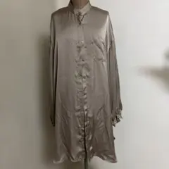 CLASSICAL ELF モカベージュ シャツワンピース 長袖