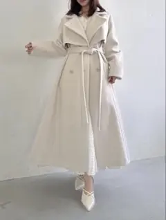 dazzlin 2WAYカラーレディコート アイボリー M