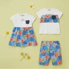 兄妹　お揃い　ホットビスケッツ　Tシャツ　パンツ　ワンピース　三点セット