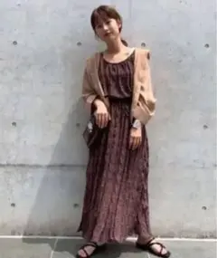 カスタネ  オリエンタル柄ワンピース