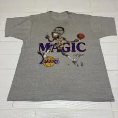 80s USA製 ロサンゼルス・レイカーズ 半袖Tシャツ NBA 2連覇優勝記念 