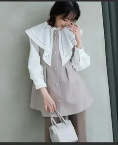 ルイルエブティック　カラーツイードジレ＆スリムストレートパンツセットアップ　S