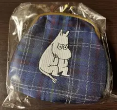 MOOMIN ミニがま口ポーチジャカードチェック　ムーミン