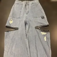 ANAP FC ダメージデニム ワイドレッグ