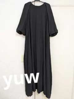 ユウローリーズファーム　リネンバルーンスリーブロングワンピース　ゆったり