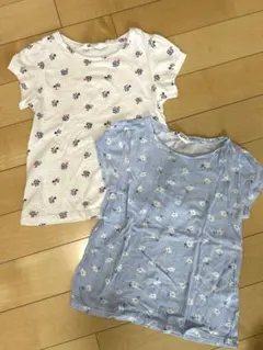 H&M 花柄Tシャツ2枚セット 134・134/140