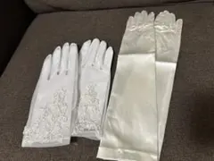ウェディンググローブ 2点セット ホワイト