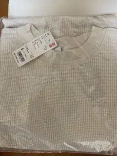 新品未開封UNIQLO ワッフルクルーネックワンピース オフホワイト S