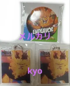 僕のヒーローアカデミア　ヒロアカ エンデヴァー　アクリルキーホルダー　缶バッジ