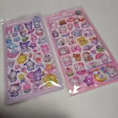 かわいいマイメロ仲間たちのボンボンドロップシール２枚セット844