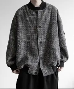 RUUBON ツイードバルーンMA-1ブルゾン