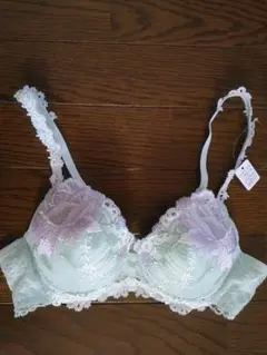 VALISERE 花柄刺繍 ミントグリーン ブラジャー B75