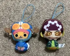 ワンピース チョッパー ウソップ ぬいぐるみ マスコット ストラップ 2個セット