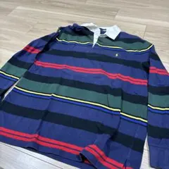 Polo by Ralph Lauren XL 長袖ポロシャツ ストライプ