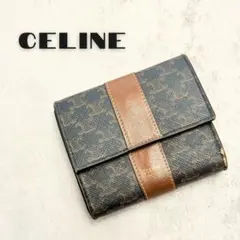 CELINE 三つ折り財布 トリオンフ柄 セリーヌ レディース 財布 ブラウン