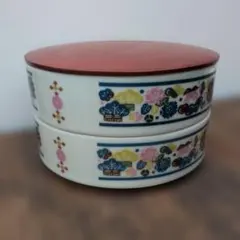陶器製重ね式容器 花柄デザイン