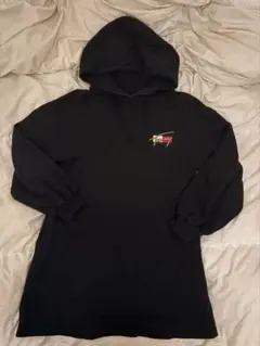 Tommy ロゴ入り黒パーカー　ワンピース