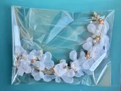 【未使用品】ヘッドドレス 花冠 ワイヤーフラワーヘアアクセサリー