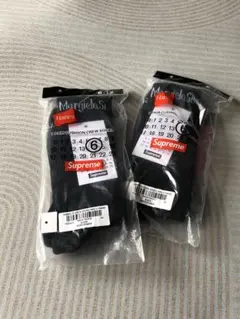 Supreme クルーソックス 2足セット サイズ6-12