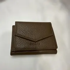FORCI 三つ折り財布 ブラウン