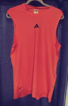 【新作】adidas アディダス ノースリーブ トレーニングウェア L オレンジ