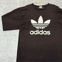 90s adidas 両面ロゴ 長袖Ｔシャツ フェード アメリカ製 アディダス