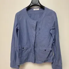 Ceppo craft ノーカラージャケット ブルー340番