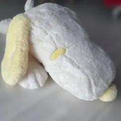 SNOOPY PEANUTS スヌーピー ぬいぐるみ　黄色　ふわふわ　寝そべり