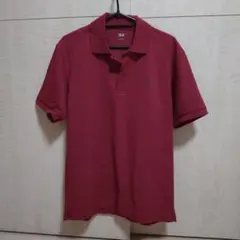 【訳あり】ユニクロ ドライカノコポロシャツ エンジ Mサイズ