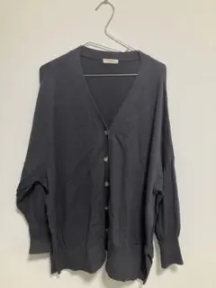 studioCLIP ダークグレー 長袖カーディガン