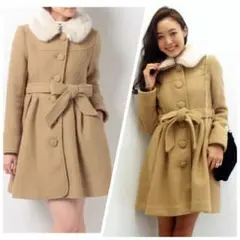 新品dazzlin襟ファー付きガーリーコート