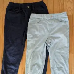 女の子　パンツ　長ズボン　裏起毛　２点セット　160センチ