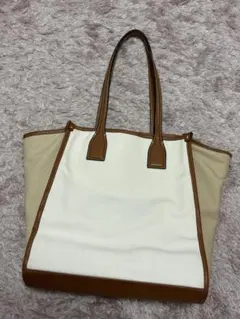 ZARA ホワイト ベージュ トートバッグ