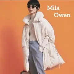 ミラオーウェン　サイドリボンダウンポンチョ　ケープ　ダウンベスト　サスティナ Mila Owen（ミラオーウェン）の「サスティナブルサイドリボン