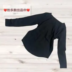 美品❗️【アンティカ】黒Vネック長袖TシャツL