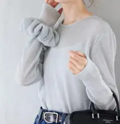 【美品】ジャーナルスタンダード　ラメリブシュシュつきプルオーバー