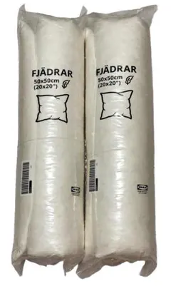 FJÄDRAR ホワイトクッション 50x50cm 2個セットのサムネイル